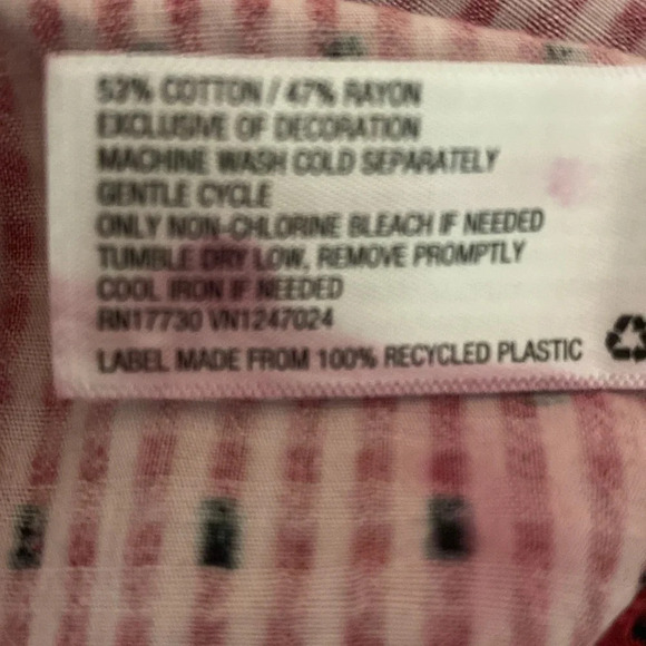 Knox Rose XL Red & Black with Poke Dot Design Tunic Blouse with Cape Sleeves - Picture 6 of 7